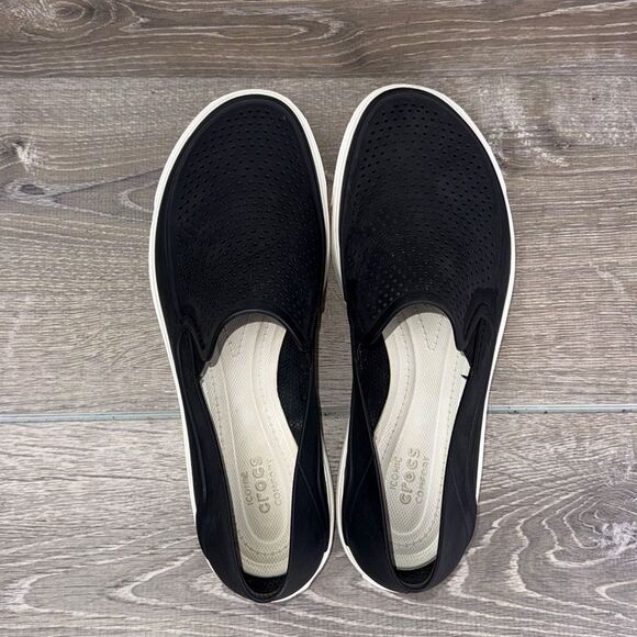 Crocs Citilane Roka Perforated Men's Sz 11 Black Rubber Slip-On Loafers - Picture 5 of 10